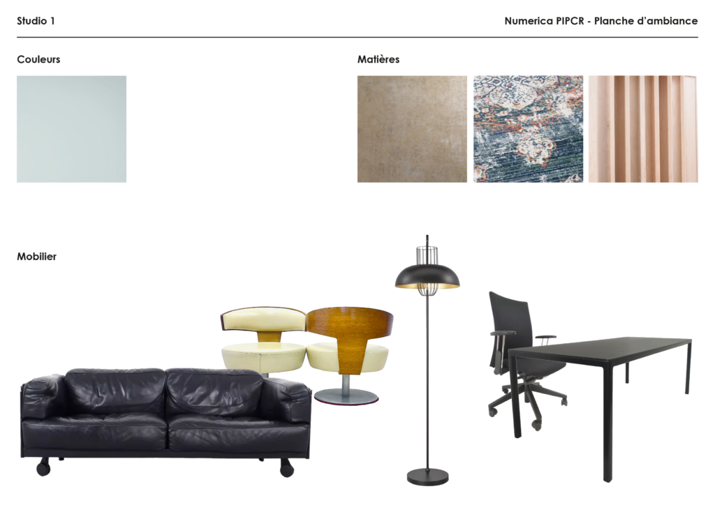 Moodboard studio mobilier